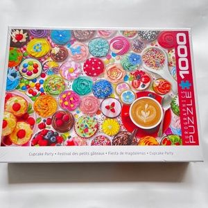 Jigsaw Puzzle Cupcake Party Sugary Delights Bright Colors 1000 pc NEW 19 x 26